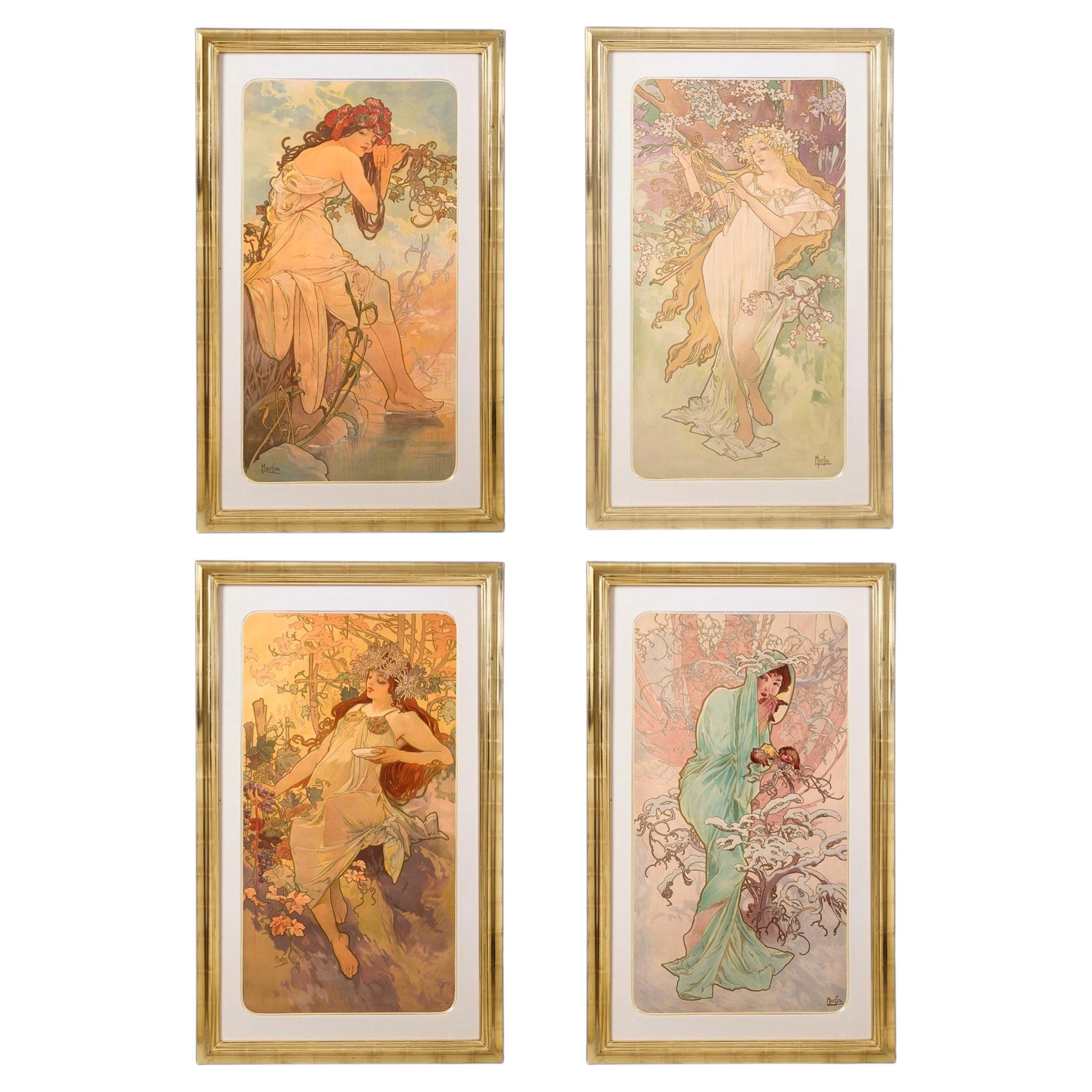 Alphonse Mucha "Les Saisons (The Seasons)" Lithographs