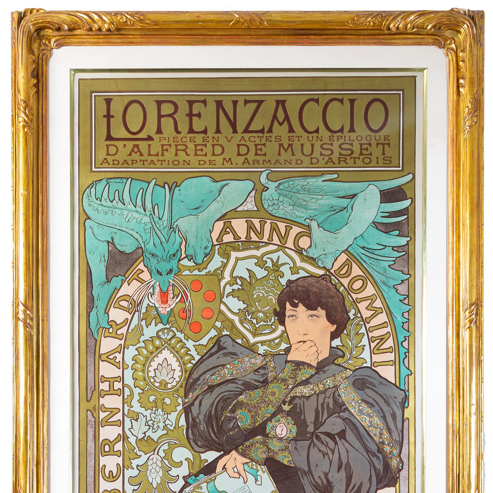 This stunning theater poster was designed by the designer Alphonse Mucha for the play 