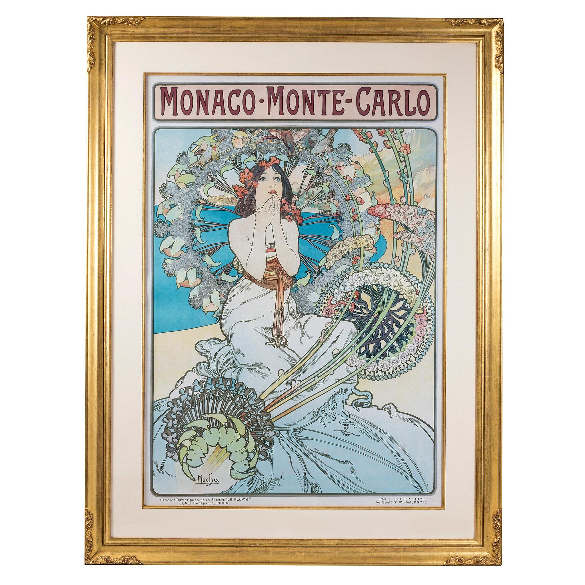 Litografia "Monaco Monte-Carlo" di Alphonse Mucha in vendita