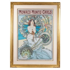 Litografia "Monaco Monte-Carlo" di Alphonse Mucha