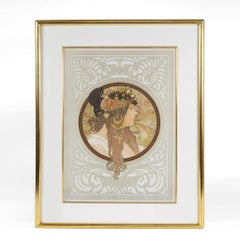Alphonse Mucha Pair of "Byzantine Heads" Lithographs
