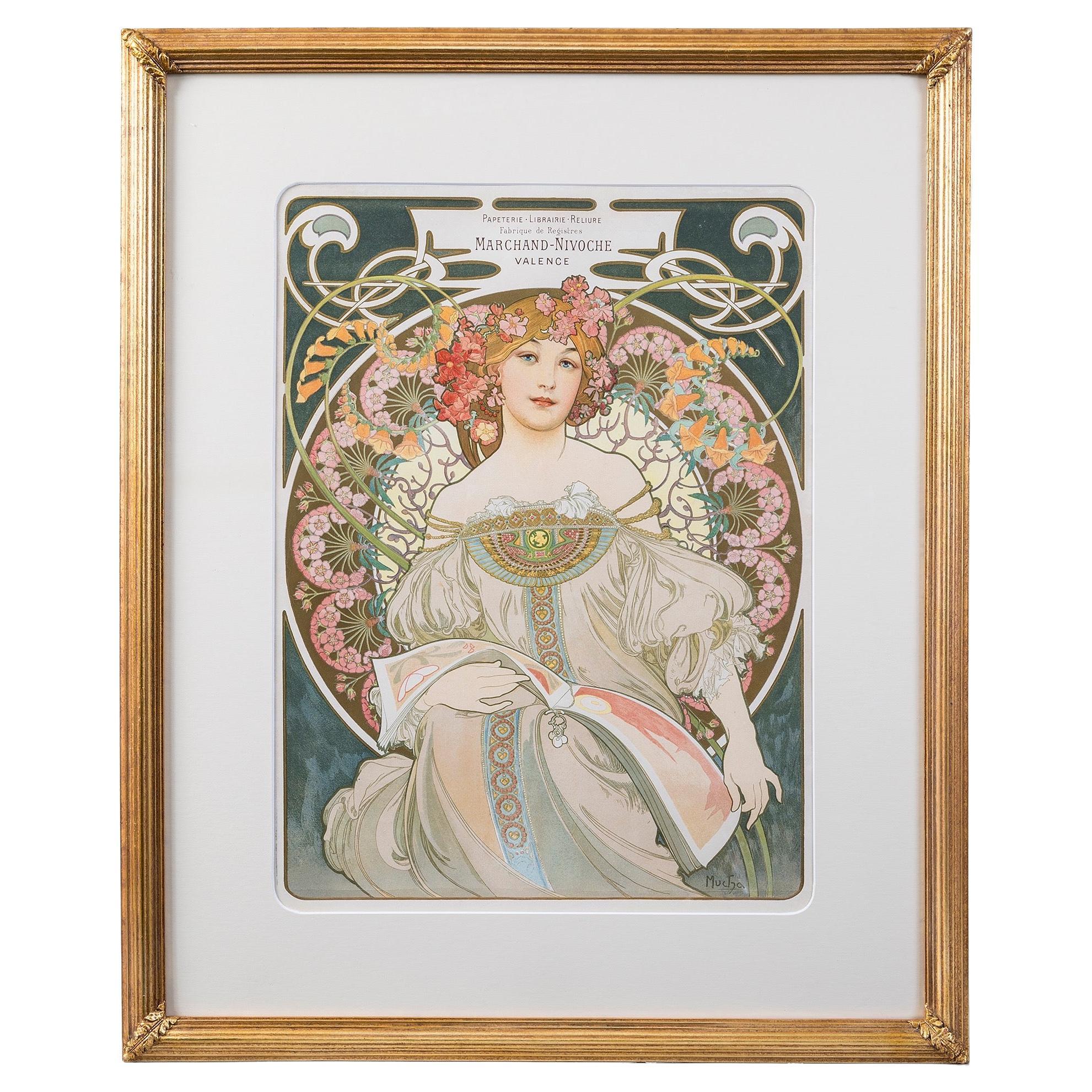 Alphonse Mucha "Reverie" Lithograph