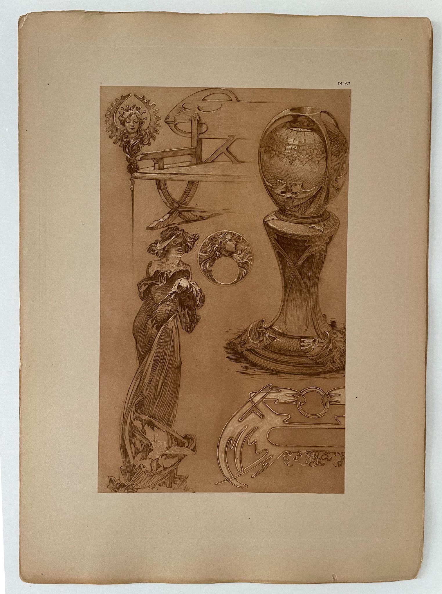 Alphonse Mucha's Documents Decoratifs (Complete in Four Portfolios) For Sale 5
