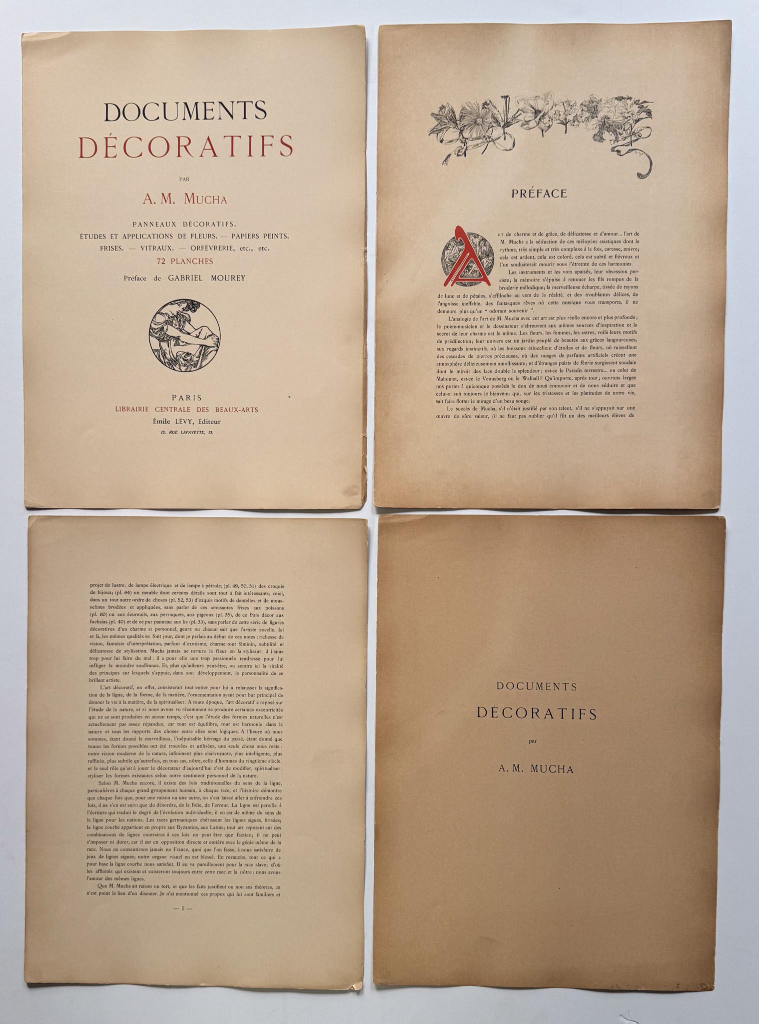 Art Nouveau Alphonse Mucha's Documents Decoratifs (Complete in Four Portfolios) For Sale