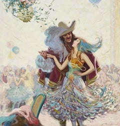 Couple Dancing at Masquerade Ball