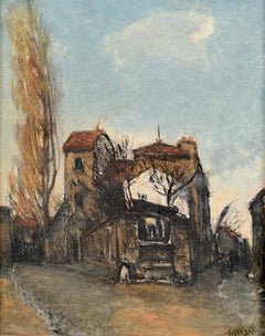 Montmartre - Early 20th Century French Paris Post Impressionist Oil Painting