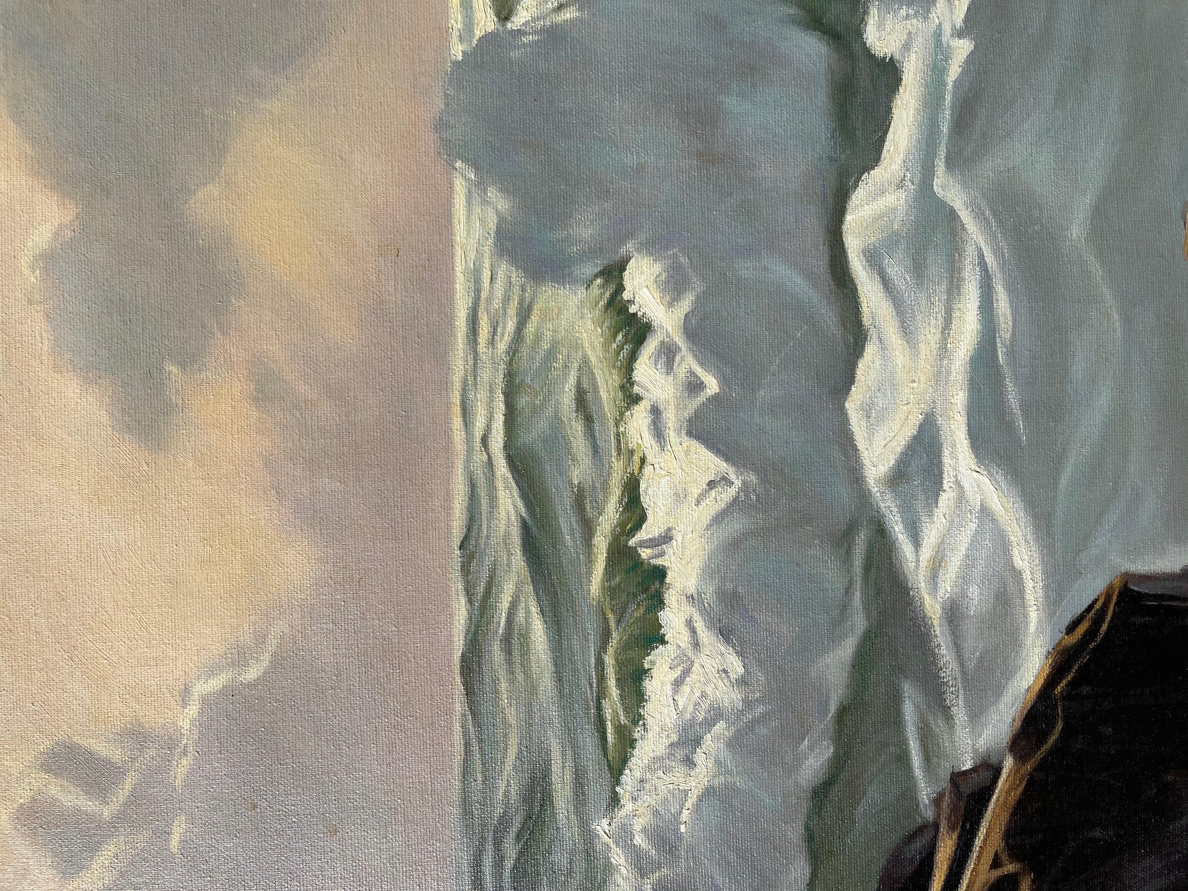Canvas Alphonse Shelton, 1905-1976, “Ending Light” Impressionist Ocean Wave Landscape For Sale