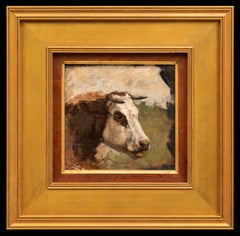 "Portrait of Cattle Head" Alphonse Stengelin (French, 1852-1938)