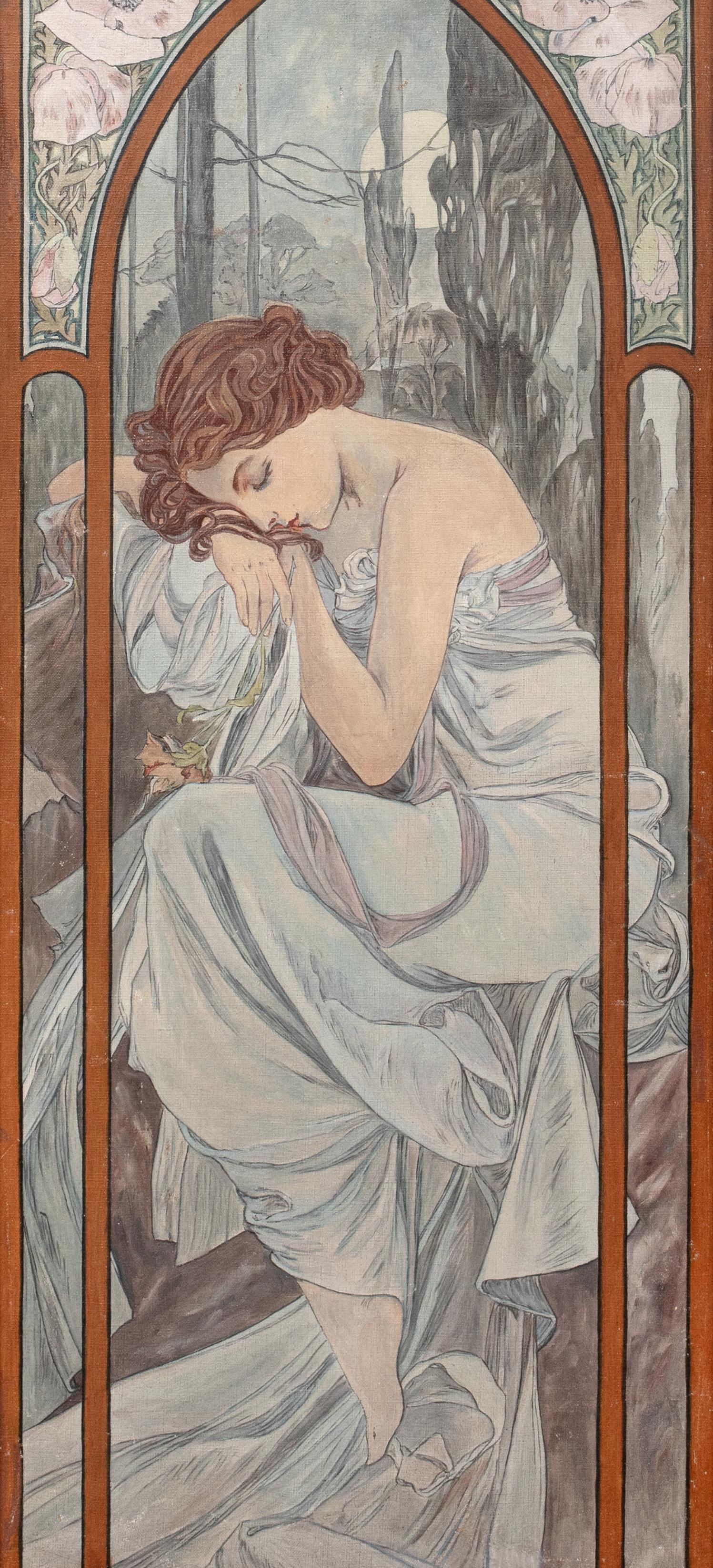 Repose de la Nuit, 19e siècle - Alphonse Mucha (1860-1939) vers 1910 en vente 4