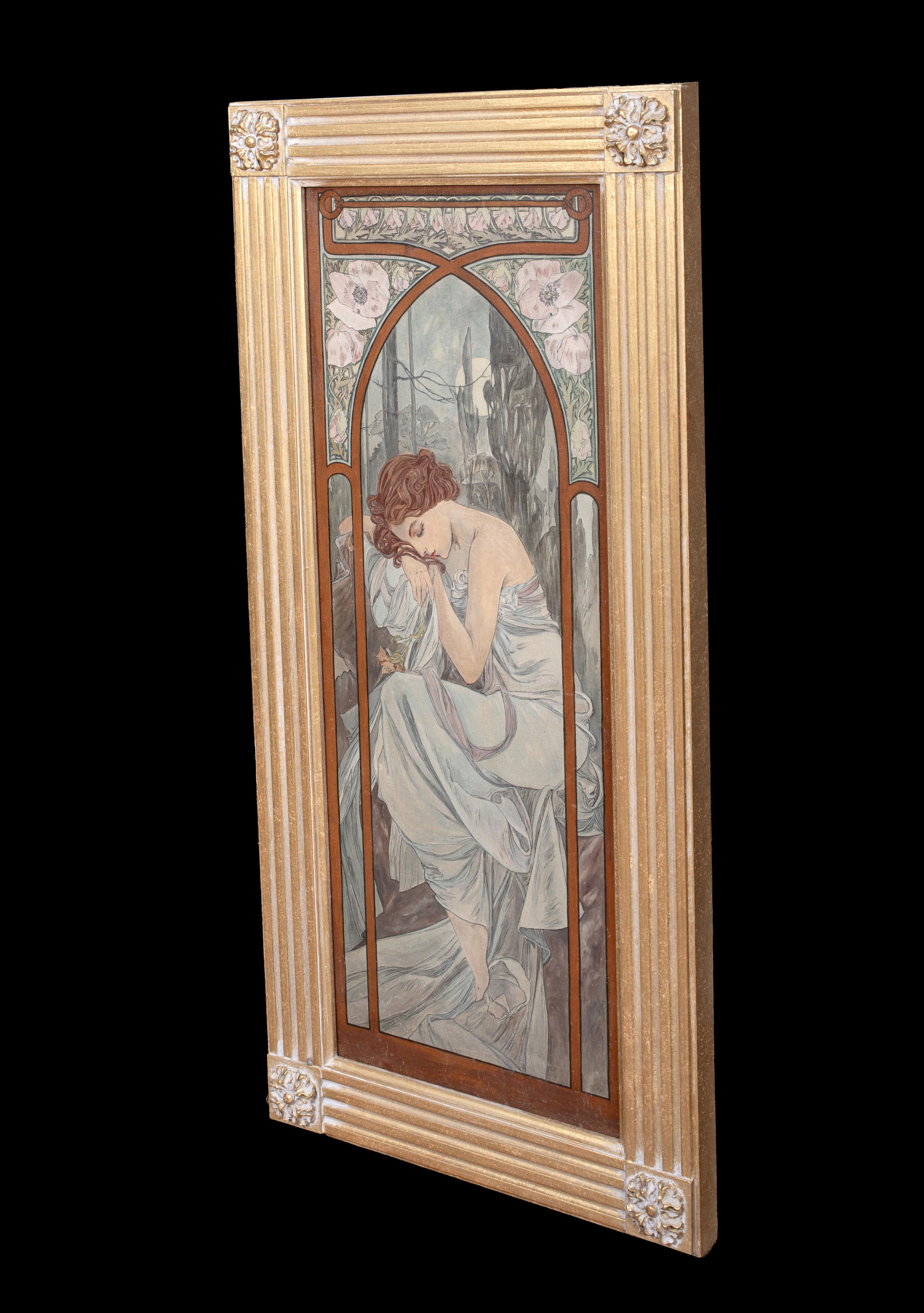 Repose de la Nuit, 19e siècle - Alphonse Mucha (1860-1939) vers 1910 en vente 7
