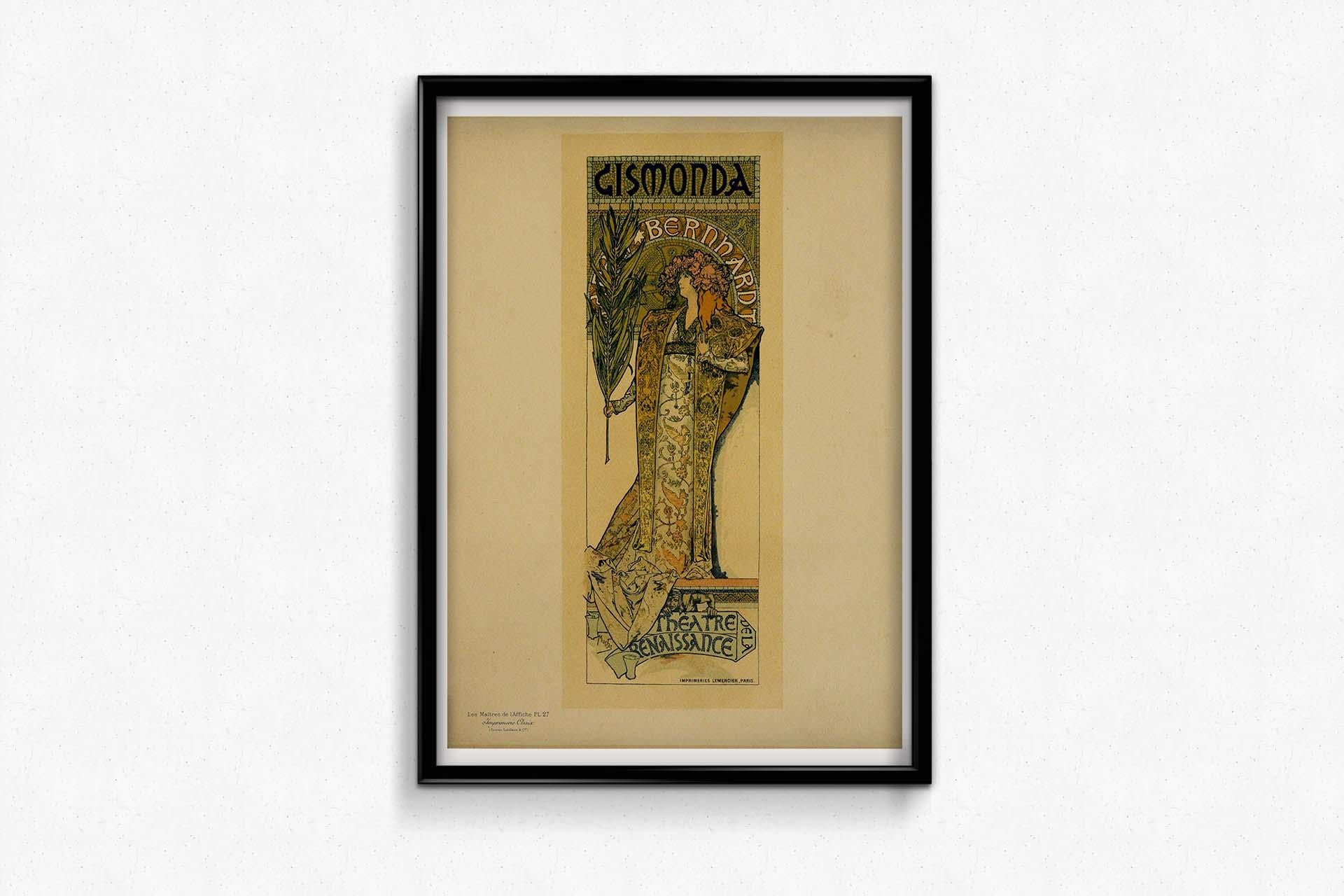 Affiche de 1898 Mucha Gismondo - Les Maîtres de l'affiche Pl.27 - Art nouveau Print par Alphonse Mucha