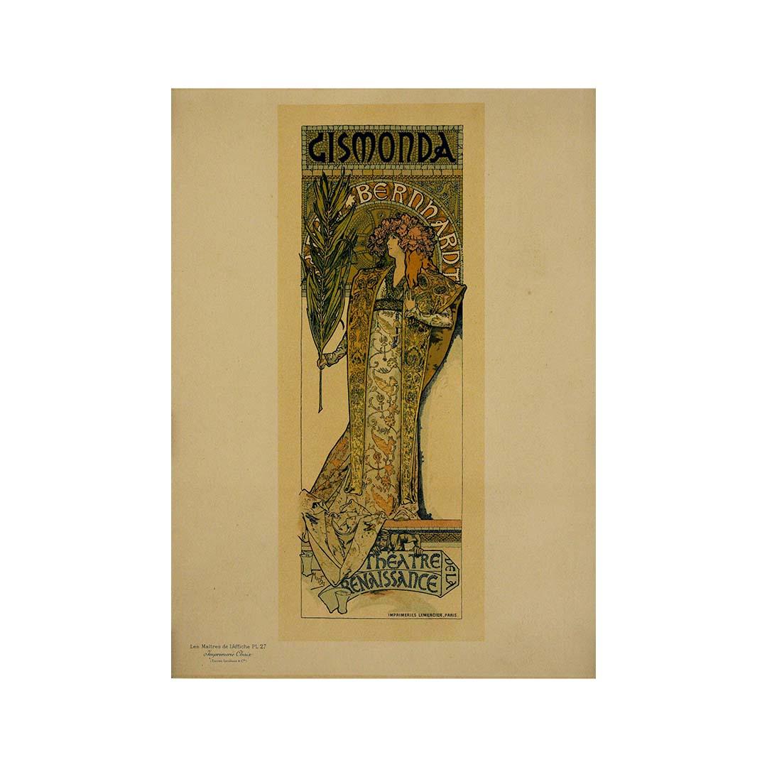 1898 poster Mucha Gismondo - Les Maîtres de l'affiche Pl.27 For Sale 1