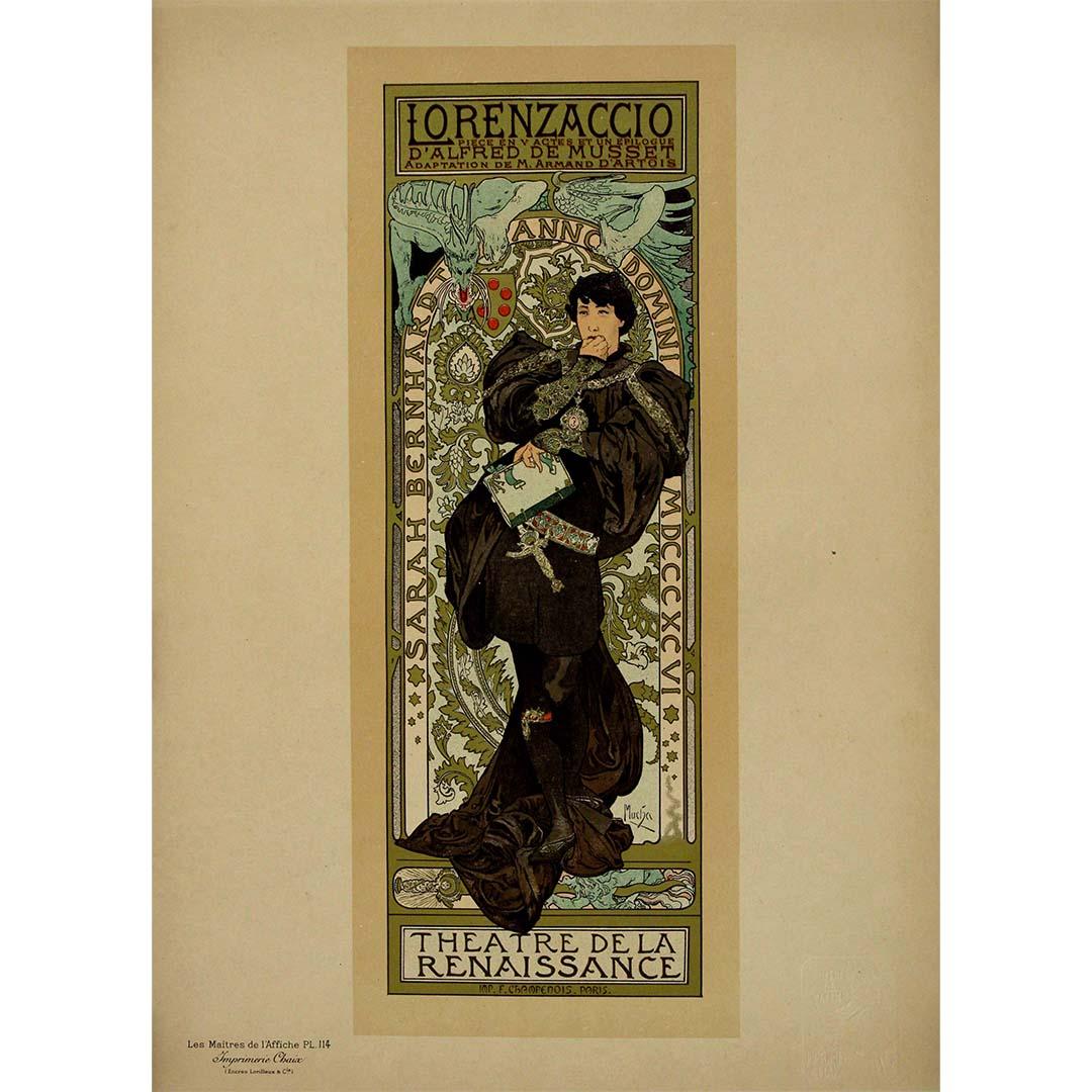 1898 poster Mucha Lorenzaccio - Les Maîtres de l'affiche Pl.114 - Print by Alphonse Mucha