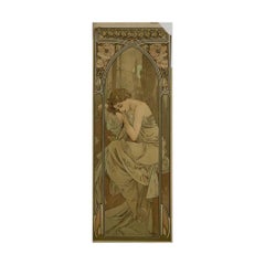 1899 Originalplakat von Alphonse Mucha "Repos de la Nuit"