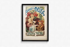 1899 Original Print by Mucha Bières de la Meuse  Les maitres de l'affiche pl 182