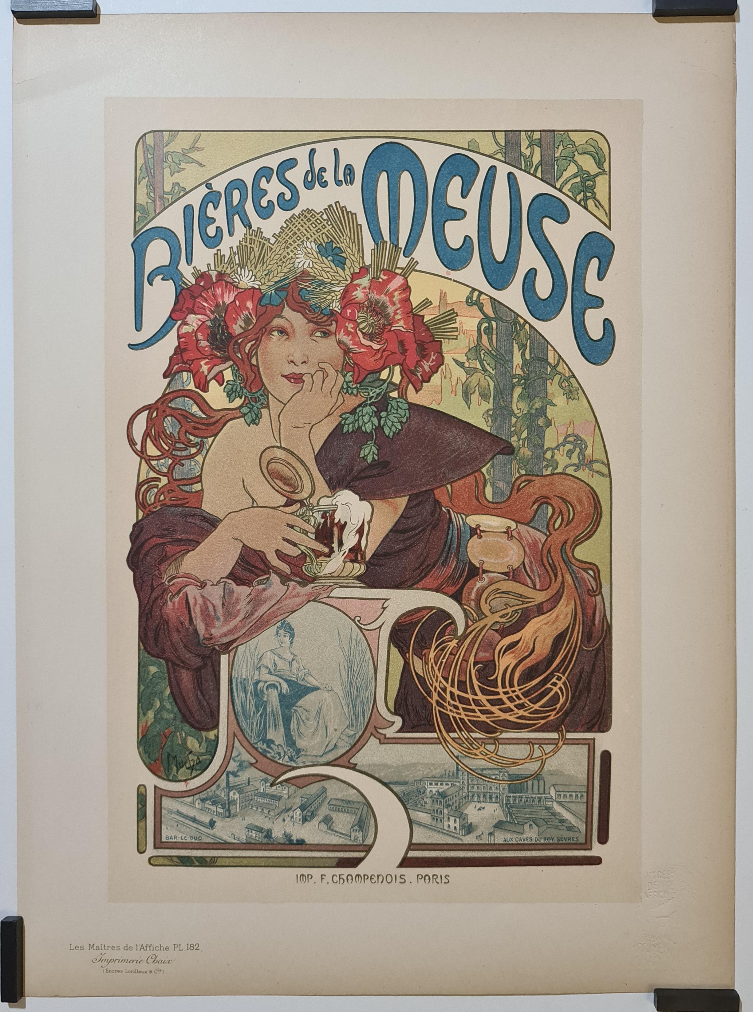 1899 Original Print by Mucha Bières de la Meuse  Les maitres de l'affiche pl 182

Les maitres de l'affiche pl. 182 - Bar le duc - Aux caves du roy Sèvres

Alcohol - Art Nouveau

Chaix