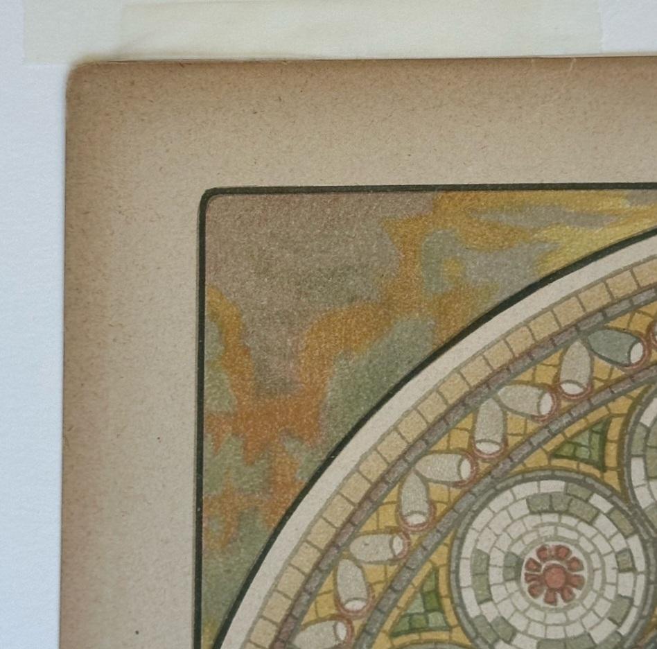 Affiche originale de 1900 La Topaze d'Alphonse Mucha, faisant partie des Pierres Précieuses en vente 1