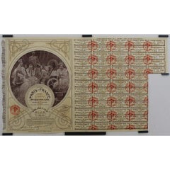 1927 Documento financiero Obligation au Porteur de Alphonse Mucha