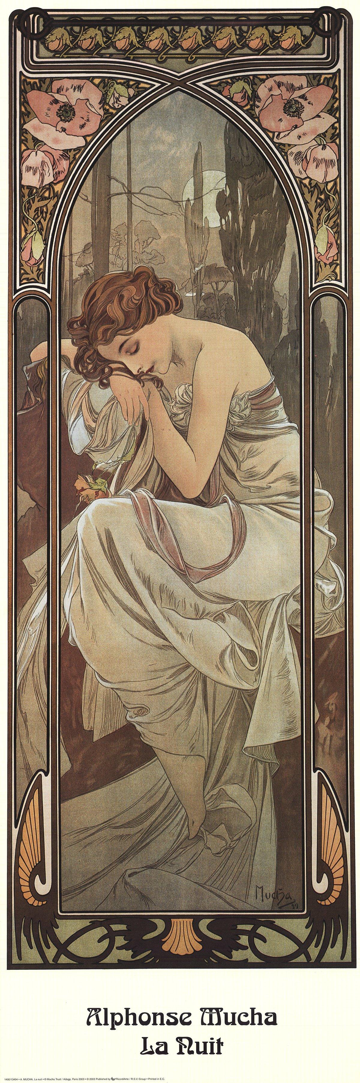 alphonse mucha la nuit