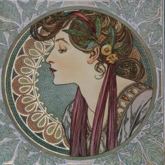 ALPHONSE MUCHA (1860-1939) "LAUREL"