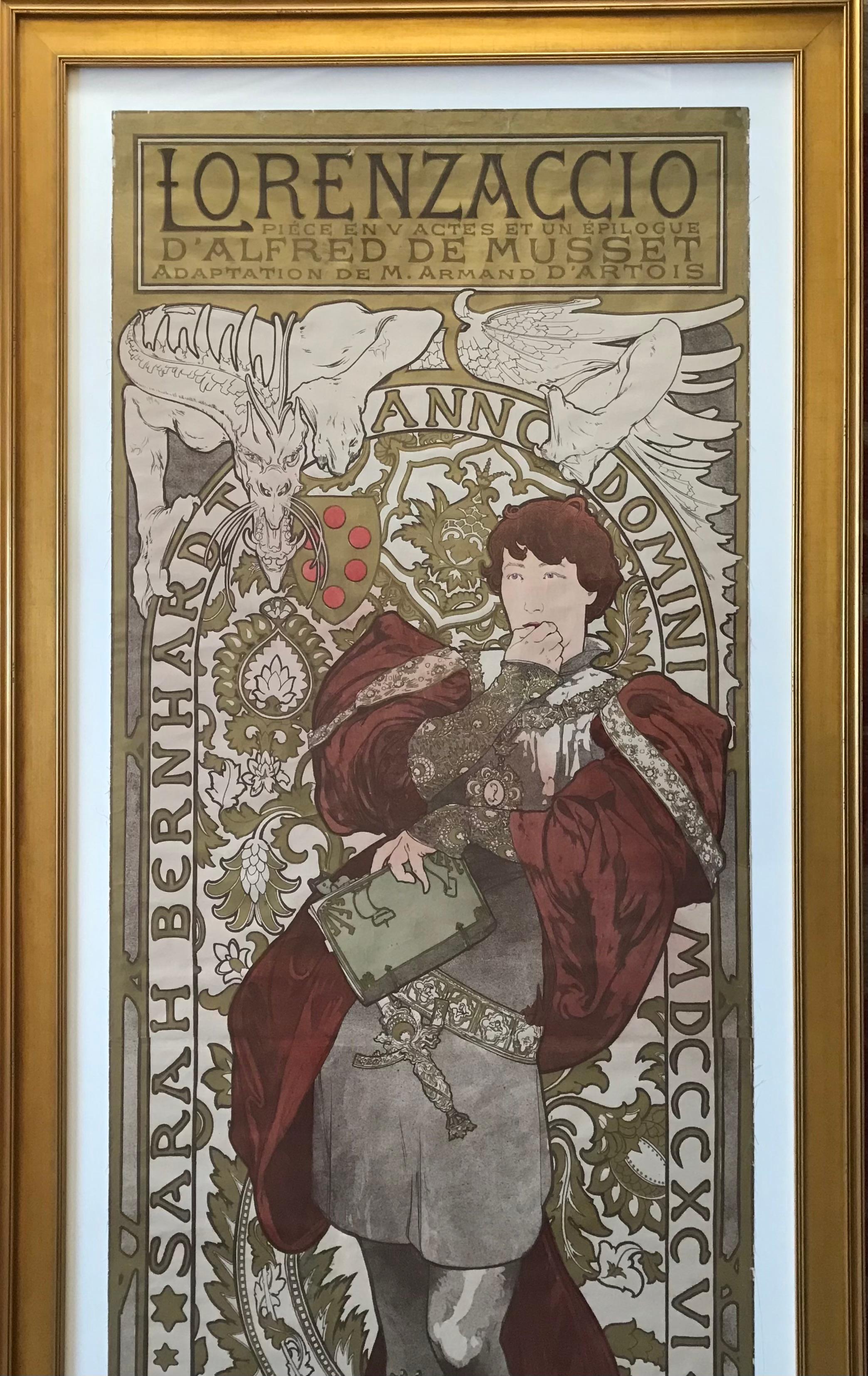 Alphonse Mucha 1896 Lorenzaccio Theatre De La Renaissance For Sale 2