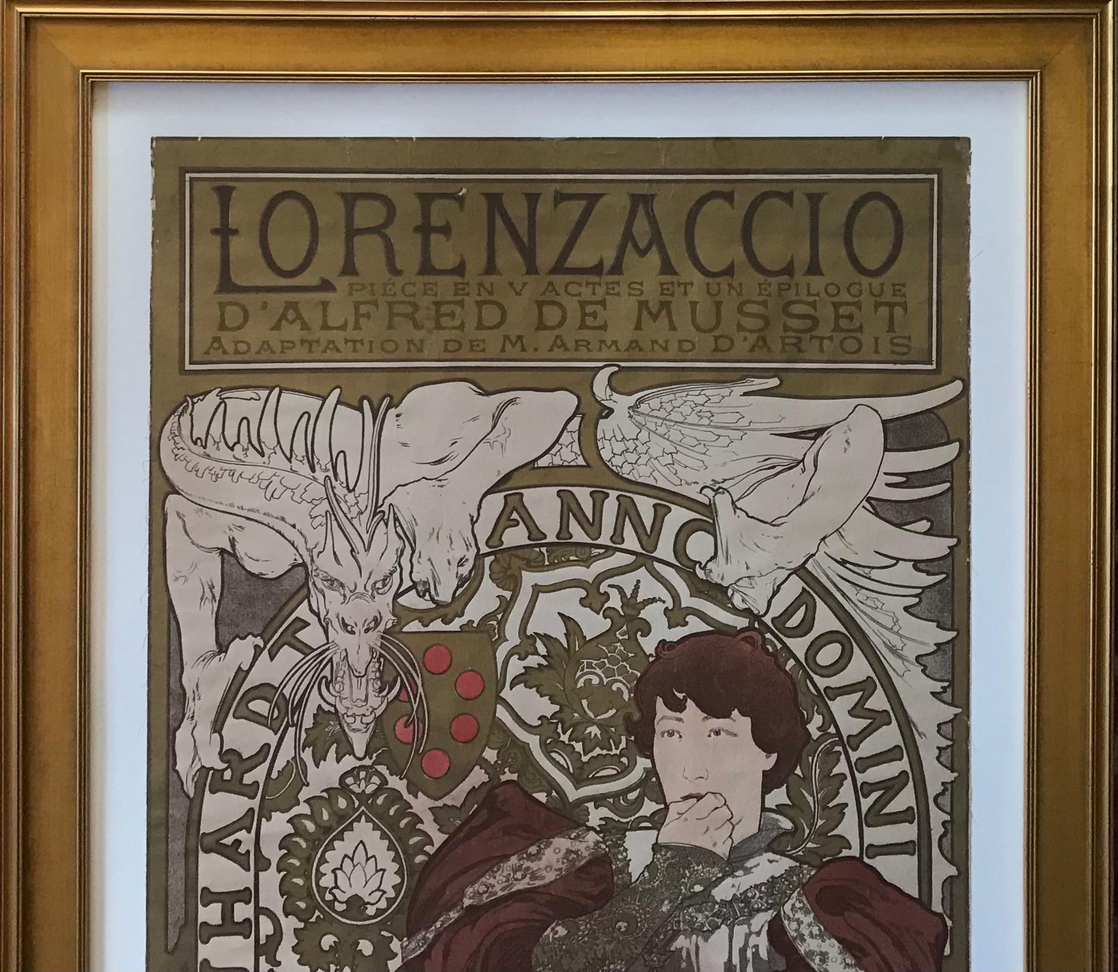 Alphonse Mucha 1896 Lorenzaccio Theatre De La Renaissance For Sale 4