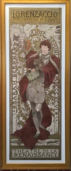 Alphonse Mucha 1896 Lorenzaccio Teatro De La Renaissance