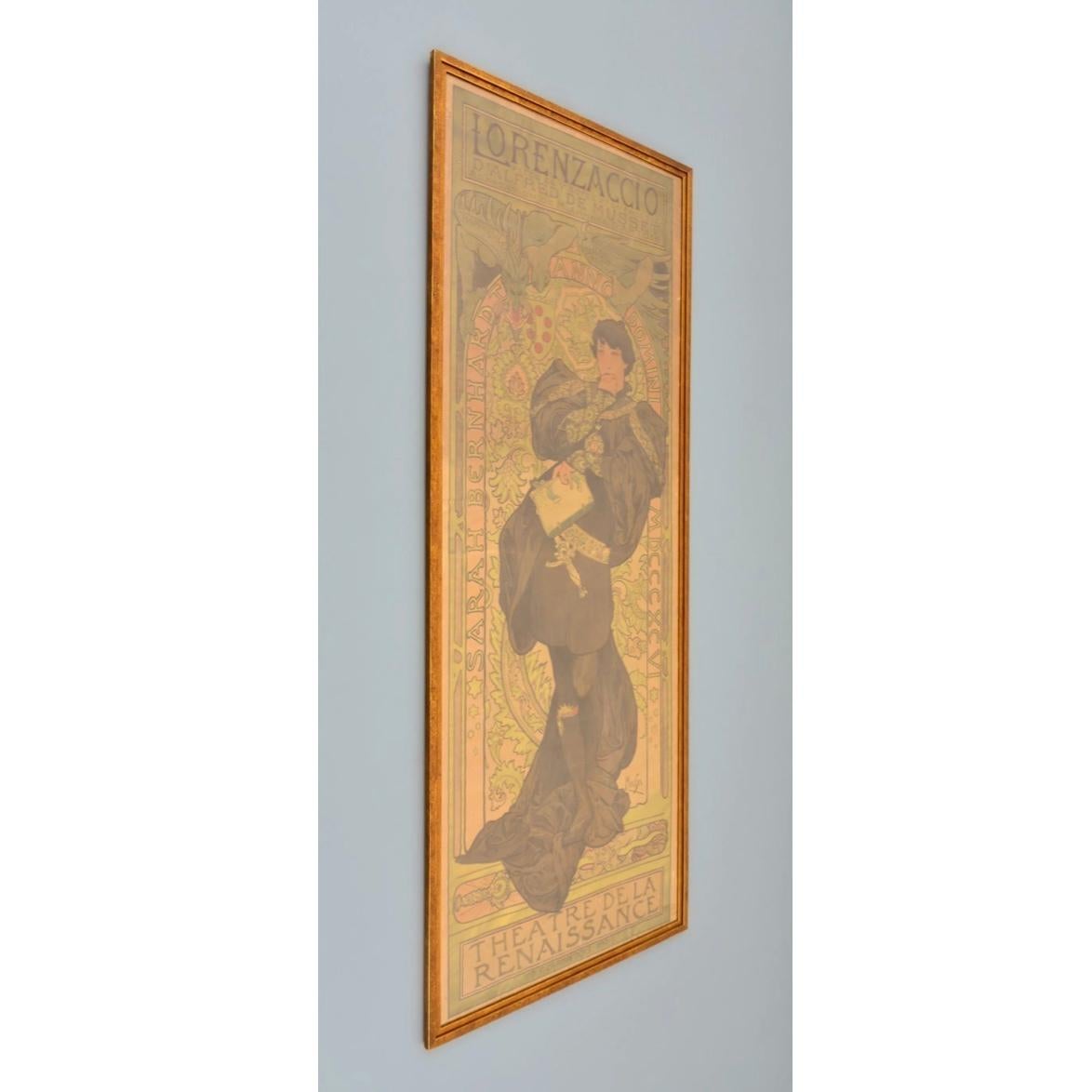Alphonse Mucha 1896 Lorenzaccio Teatro De La Renaissance Cartel Litografía en venta 5
