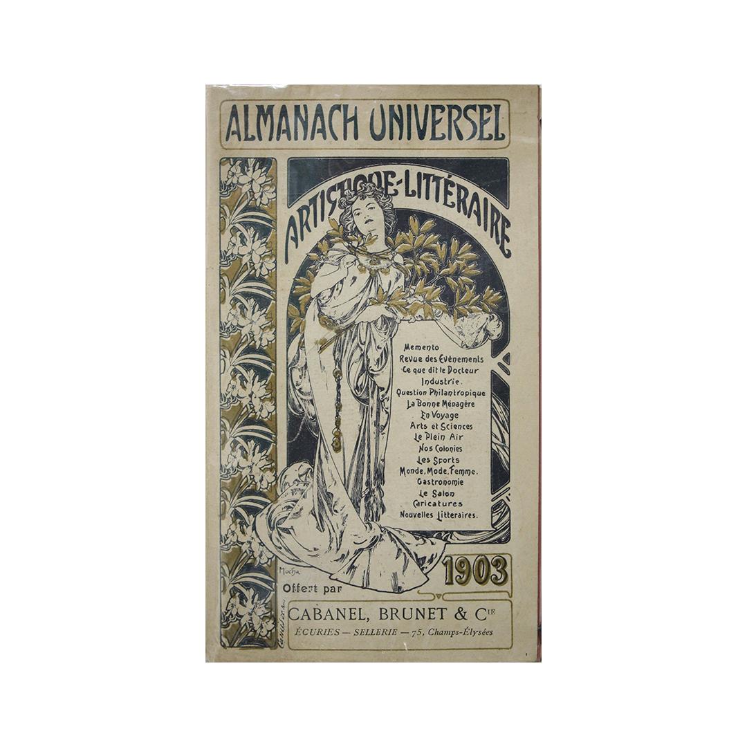 Alphonse Mucha 1903 Almanach Universel Artistique-Littéraire - Art Nouveau For Sale 2
