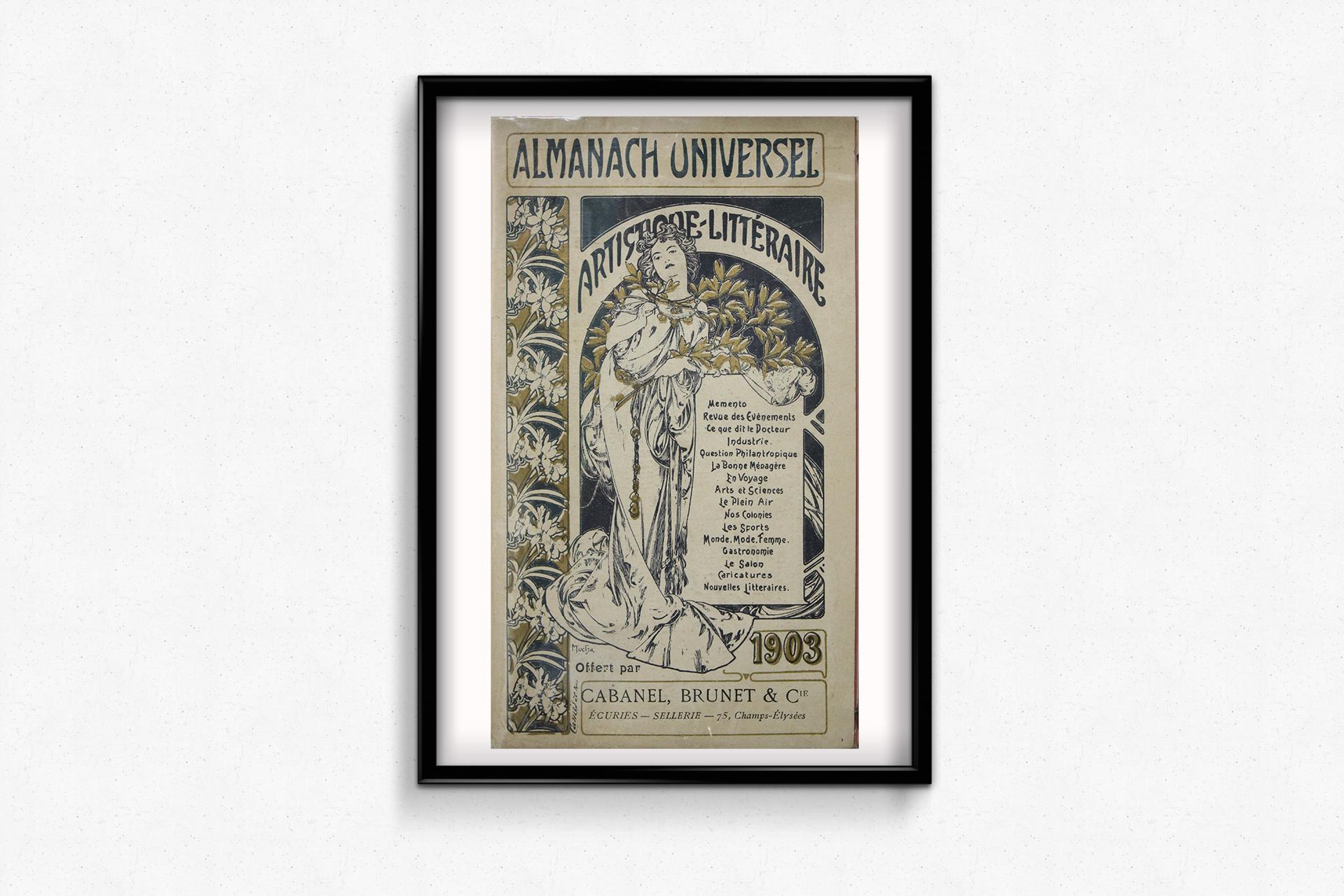 Alphonse Mucha 1903 Almanach Universel Artistique-Littéraire - Art Nouveau For Sale 3