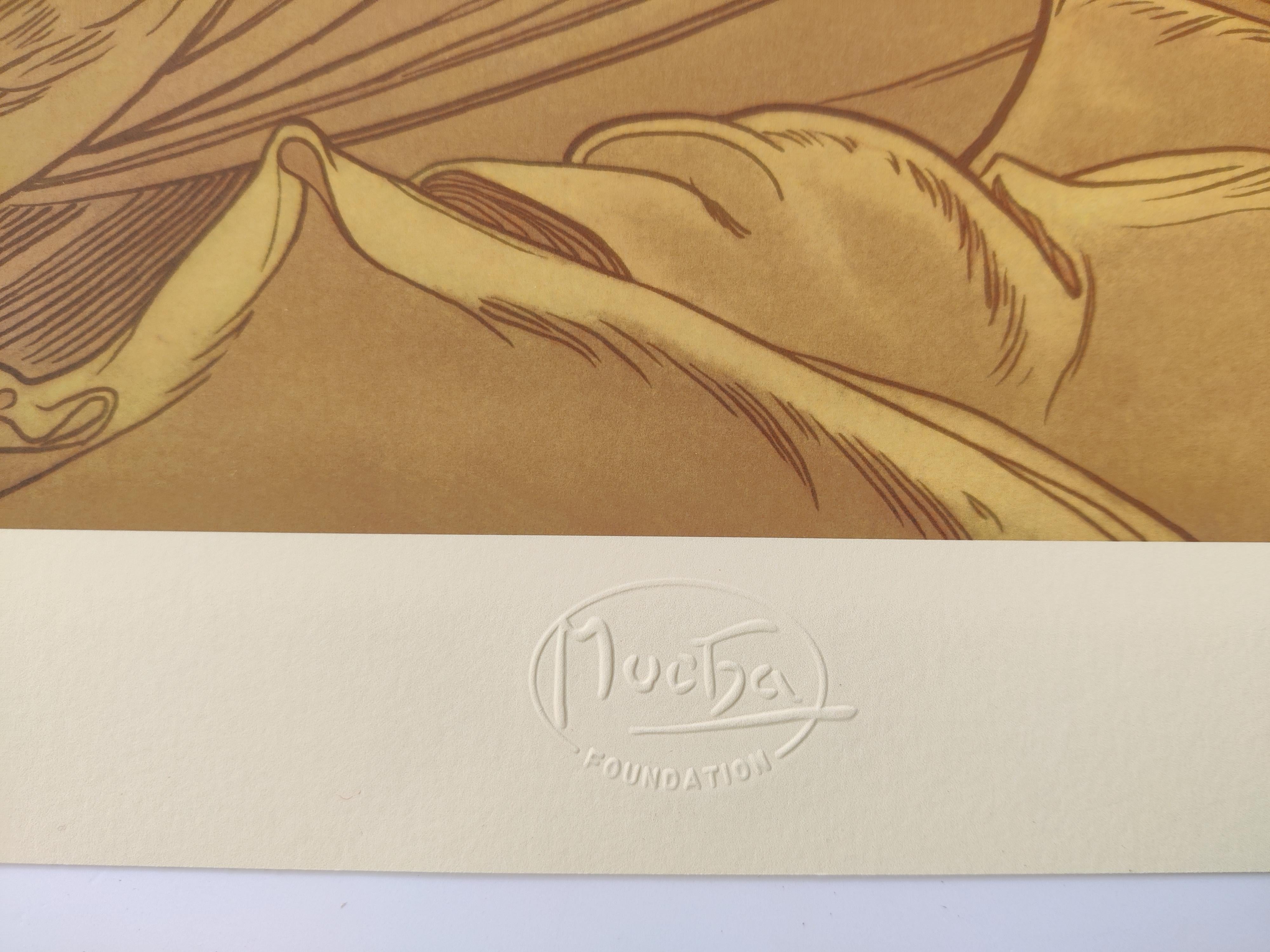 Alphonse Mucha (after) -- DAWN & DUSK, Set of 2 For Sale 6