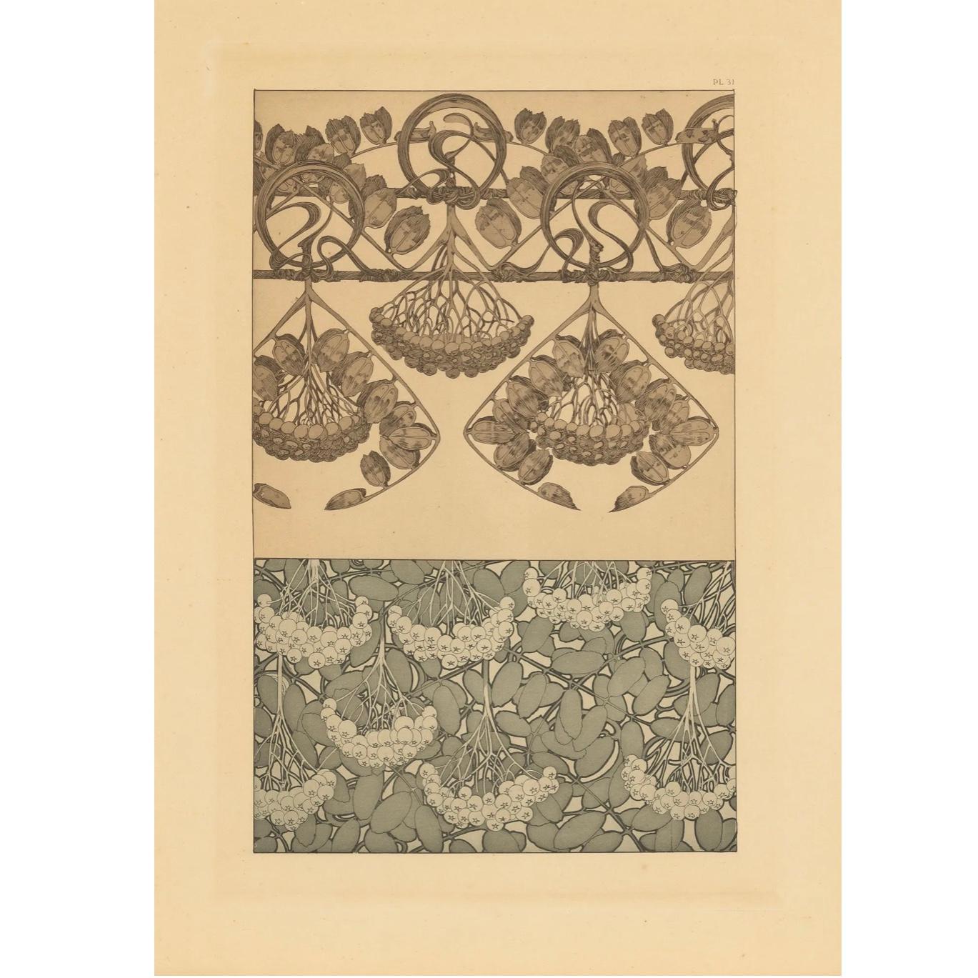 Alphonse Mucha Documentos decorativos 6 litografías 1902 en venta 3