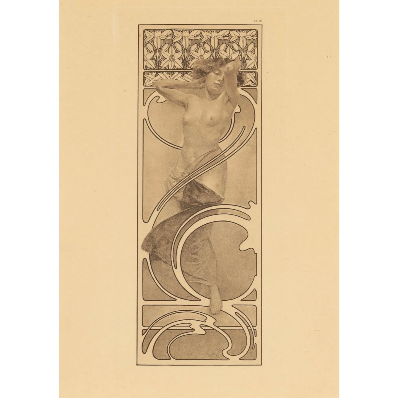 Alphonse Mucha Documentos decorativos 6 litografías 1902 en venta 5