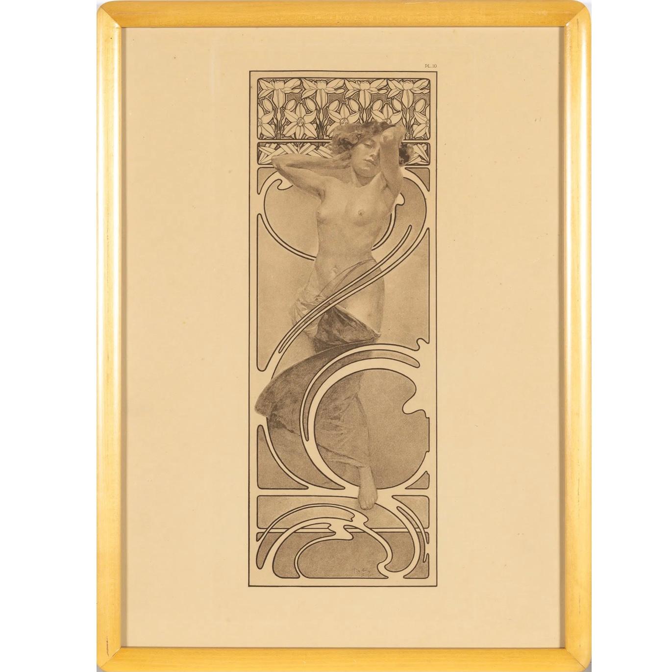 Alphonse Mucha Documentos decorativos 6 litografías 1902 en venta 6