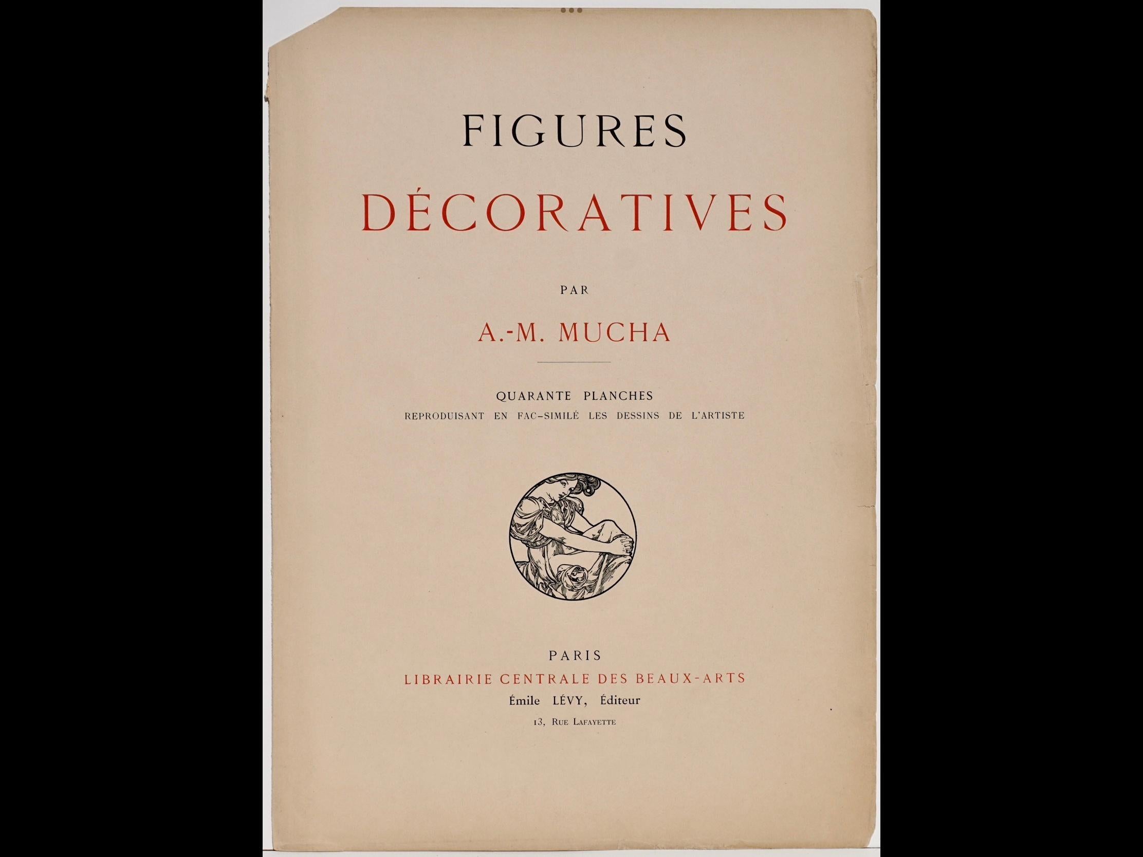 Alphonse Mucha Figures Decoratives Plate 3 For Sale 5