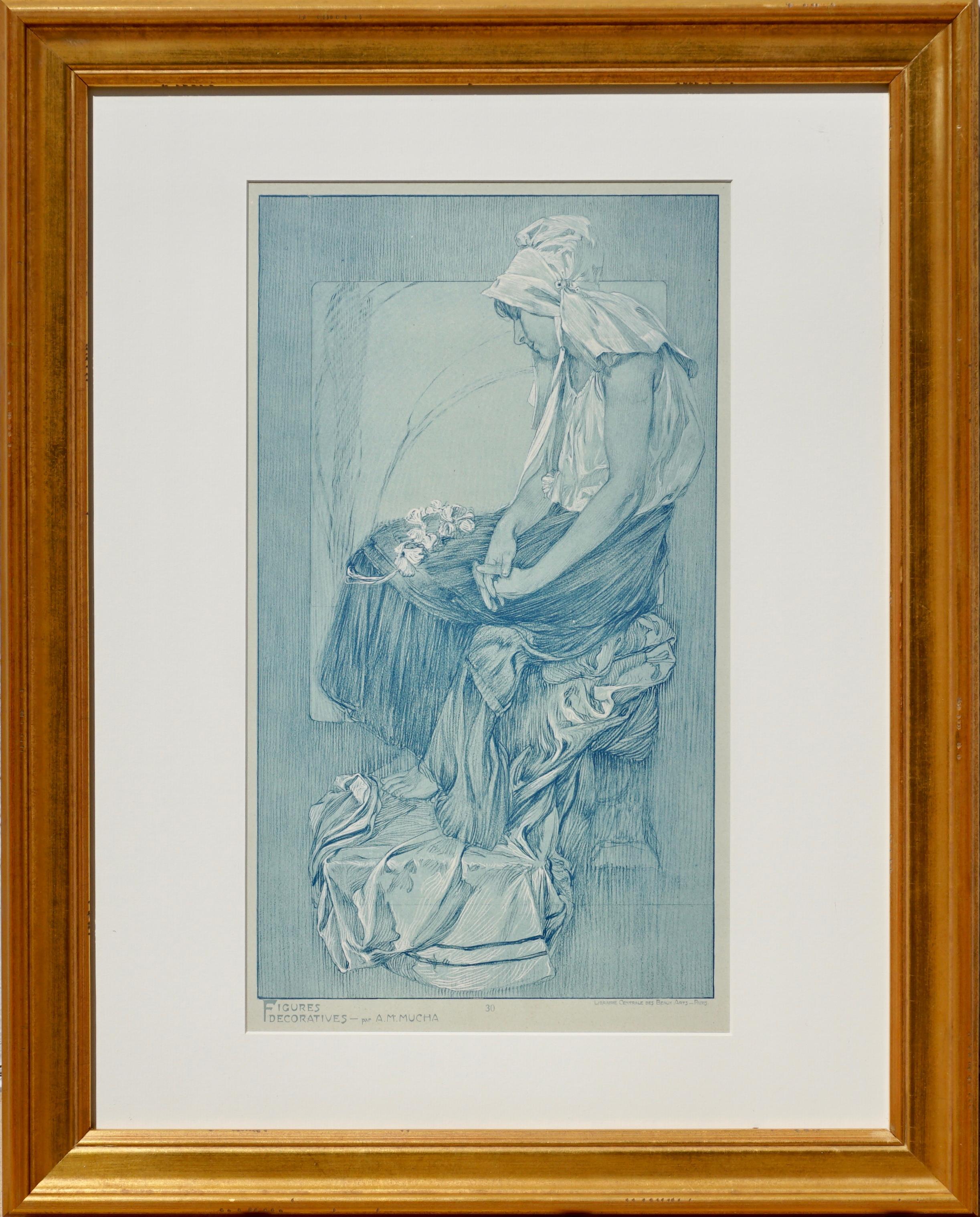 Alphonse Mucha Figures Decoratives Plate 30 For Sale 1
