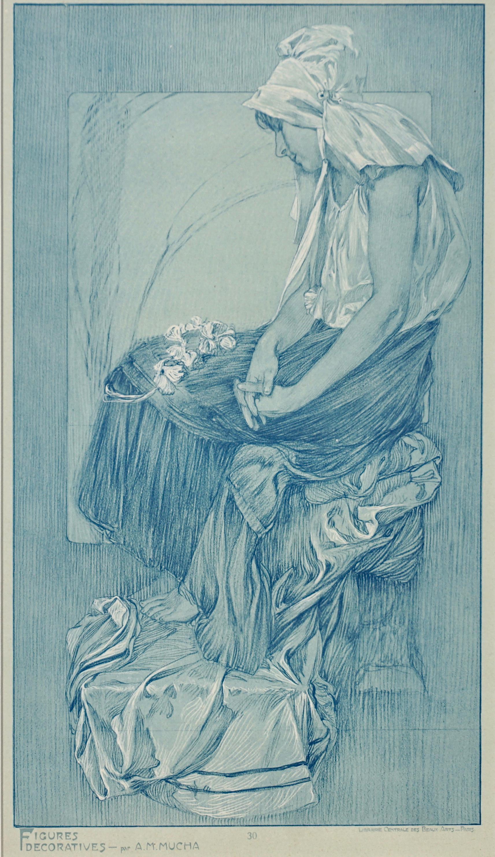 Assiette décorative Alphonse Mucha - Figures 30 en vente 2