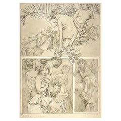 Alphonse Mucha Figuren Dekoratives Poster-Teller 29