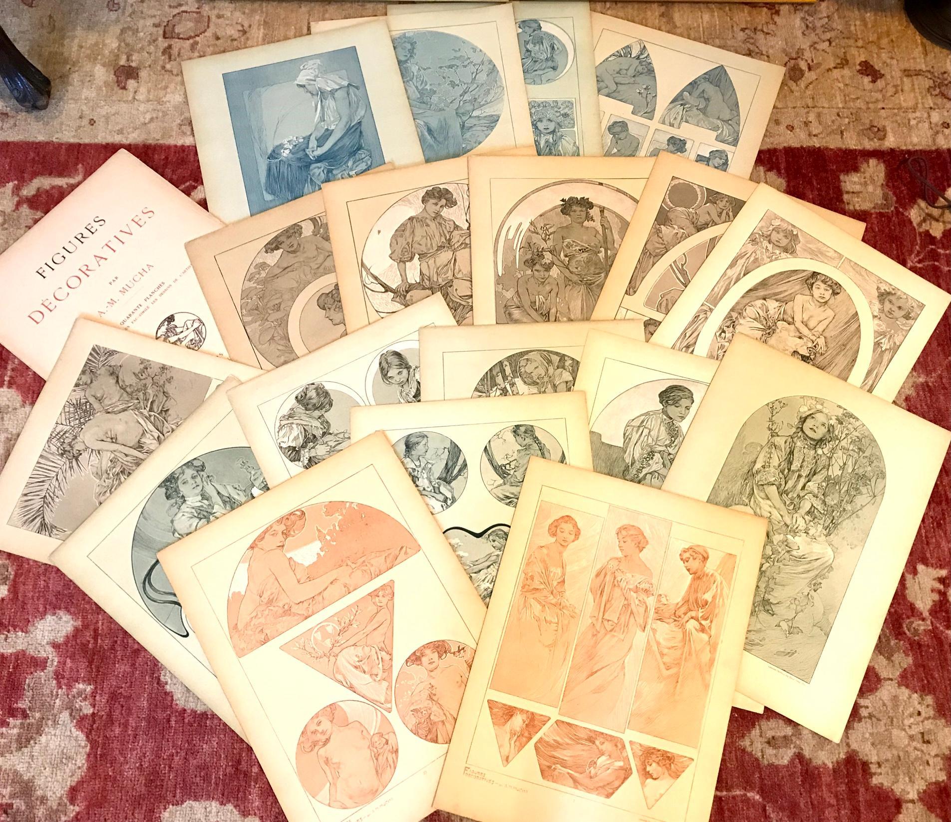 Alphonse Mucha Figuras Decorativas Cartel 7 en venta 6