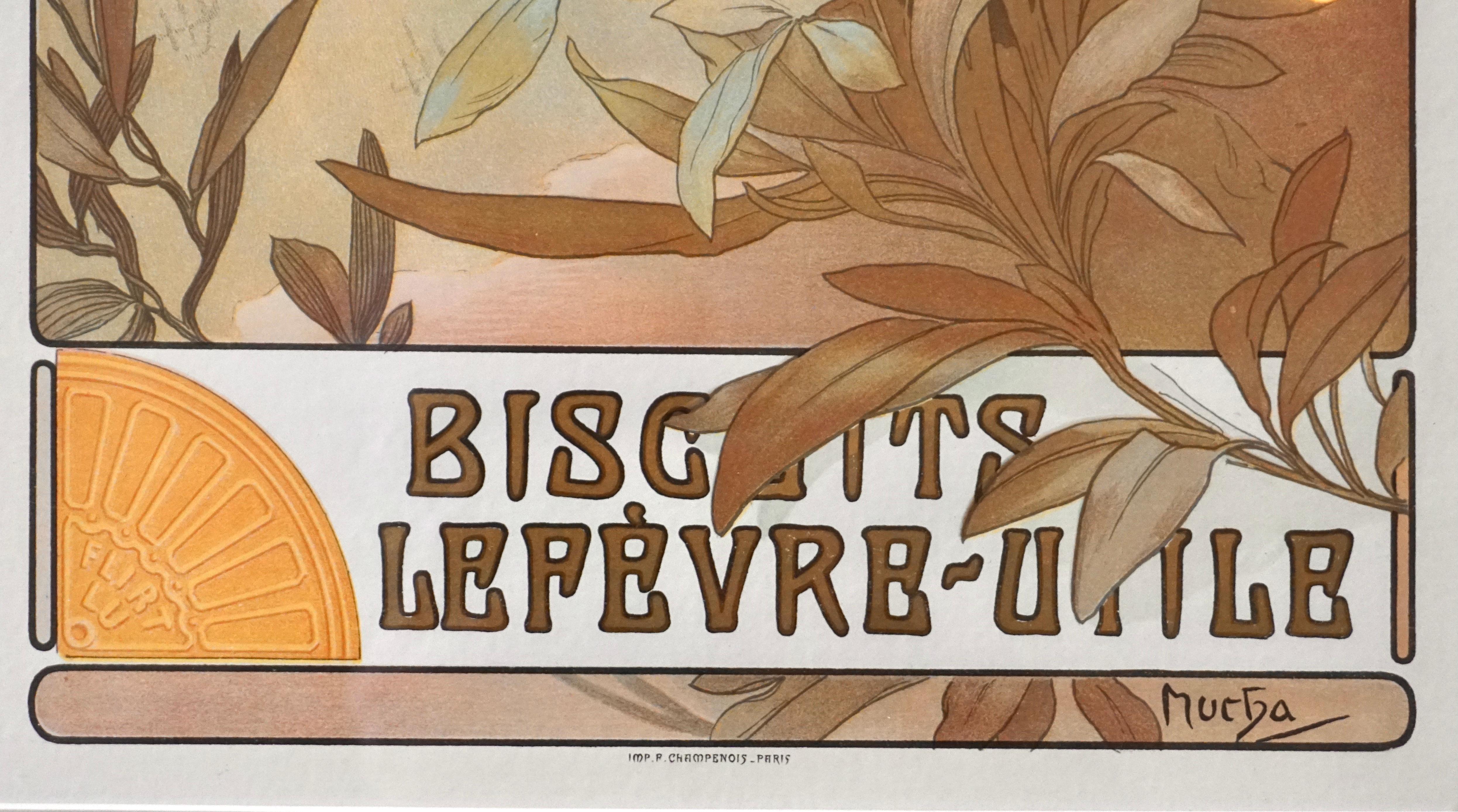 Alphonse Mucha Flirt Biscotti Lefevre Utile Poster in vendita 3