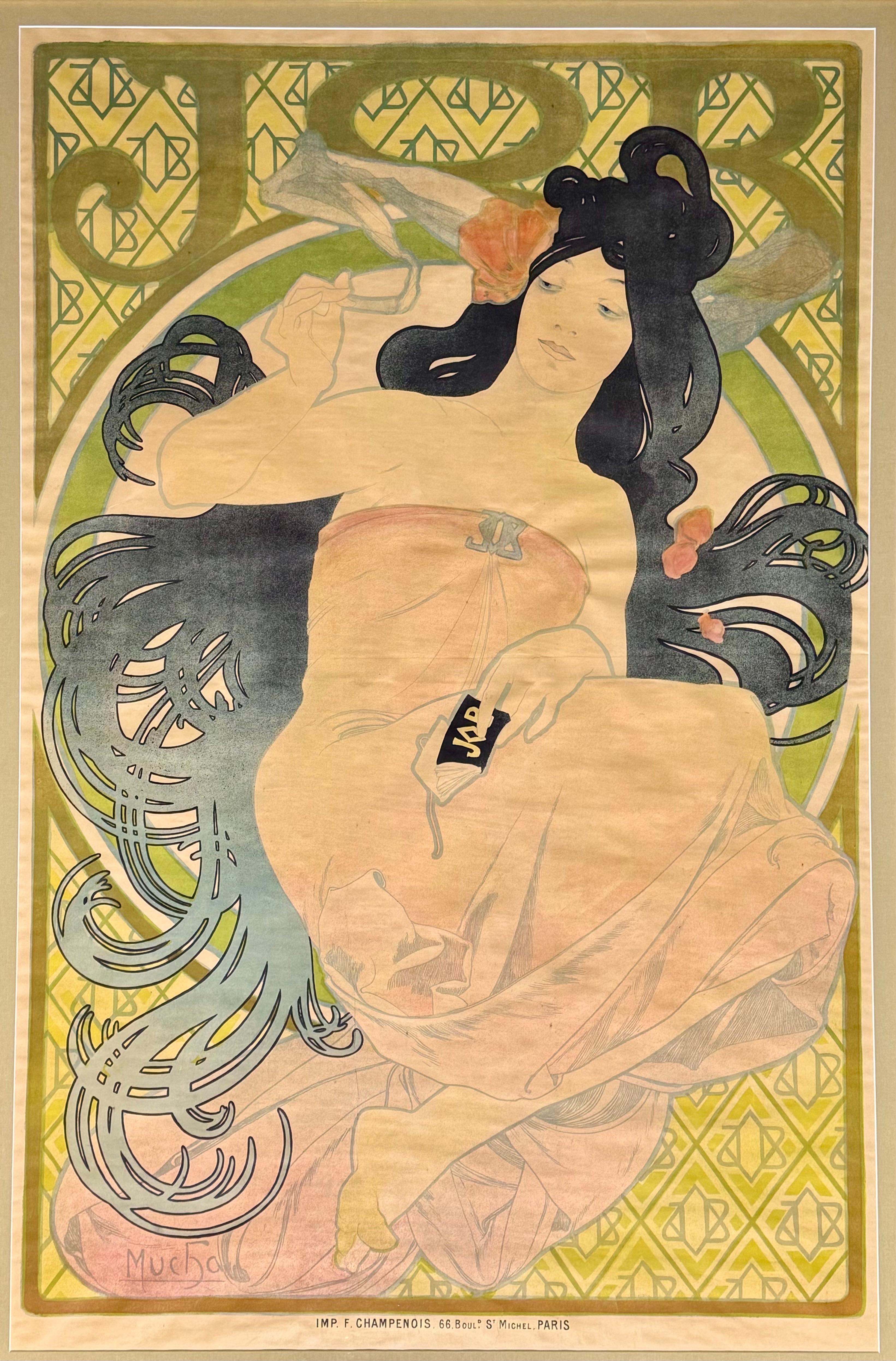 Alphonse Mucha JOB Original Lithograph For Sale 3