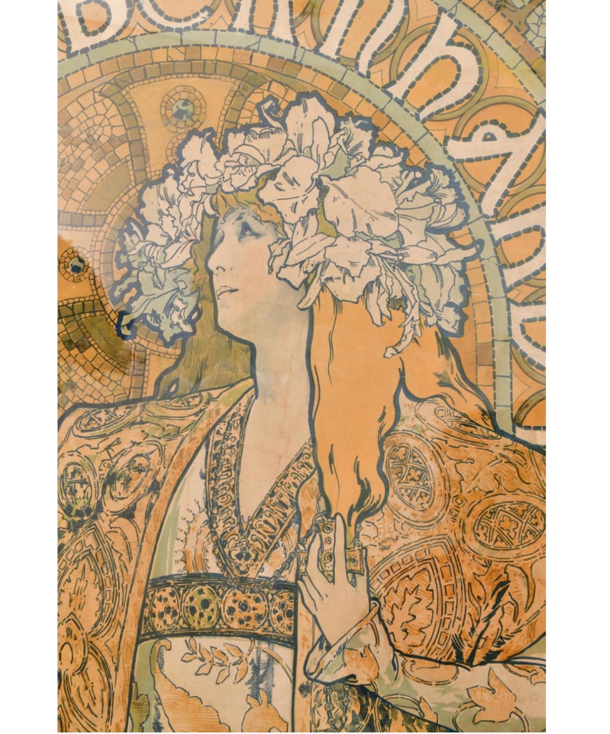Alphonse Mucha Sarah Bernhardt Gismonda Litografía 1895 en venta 1