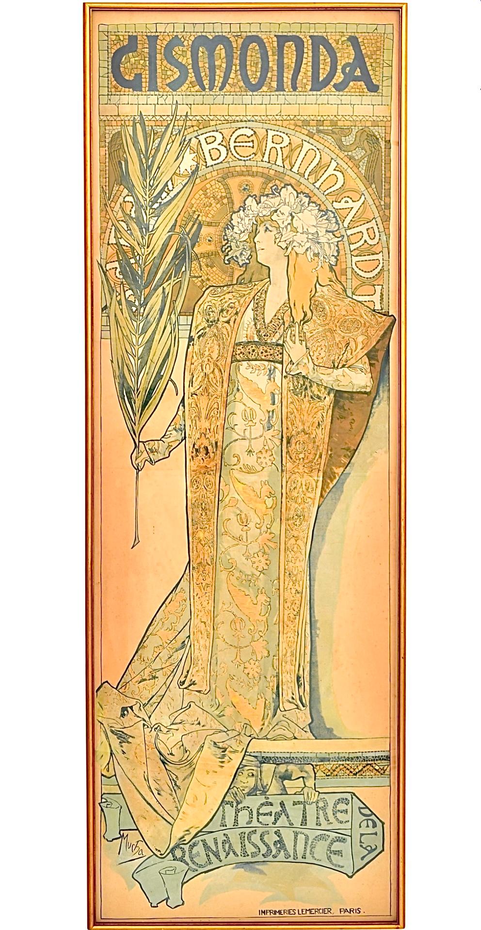 Alphonse Mucha Sarah Bernhardt Gismonda Litografía 1895