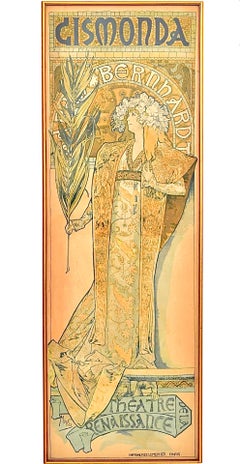 Alphonse Mucha Sarah Bernhardt Gismonda Litografía 1895
