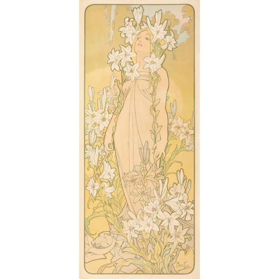 Alphonse Mucha -- The Flowers / Lily (Les Lys) 1898