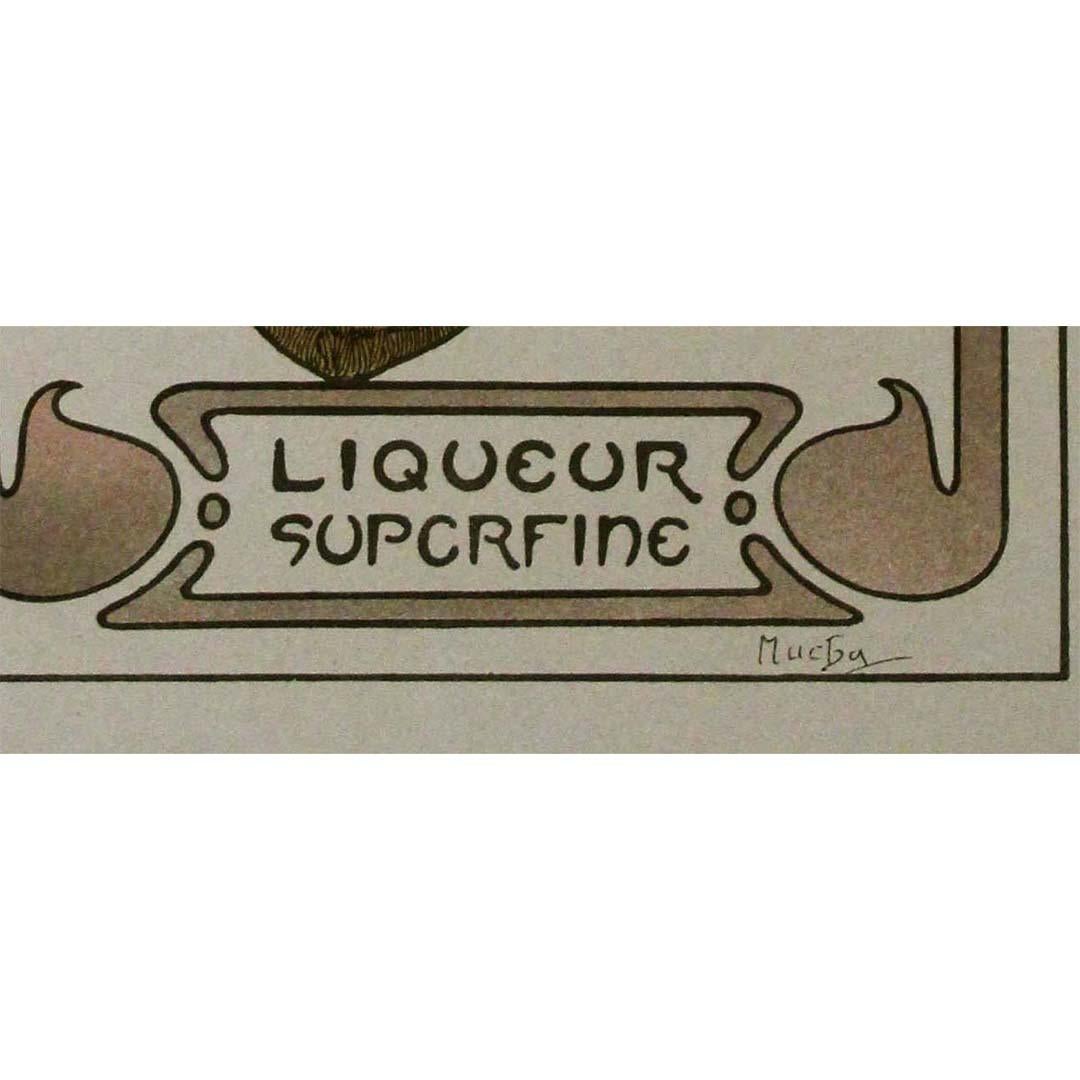 Alphonse Mucha's 1902 Documents décoratifs - Pl 14 Nectar liqueur superfine For Sale 2
