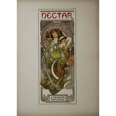 Alphonse Mucha's 1902 Documents décoratifs - Pl 14 Nectar liqueur superfine