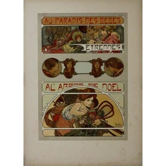 Alphonse Mucha's 1902 Documents décoratifs - Pl 56 - Au paradis des bébés
