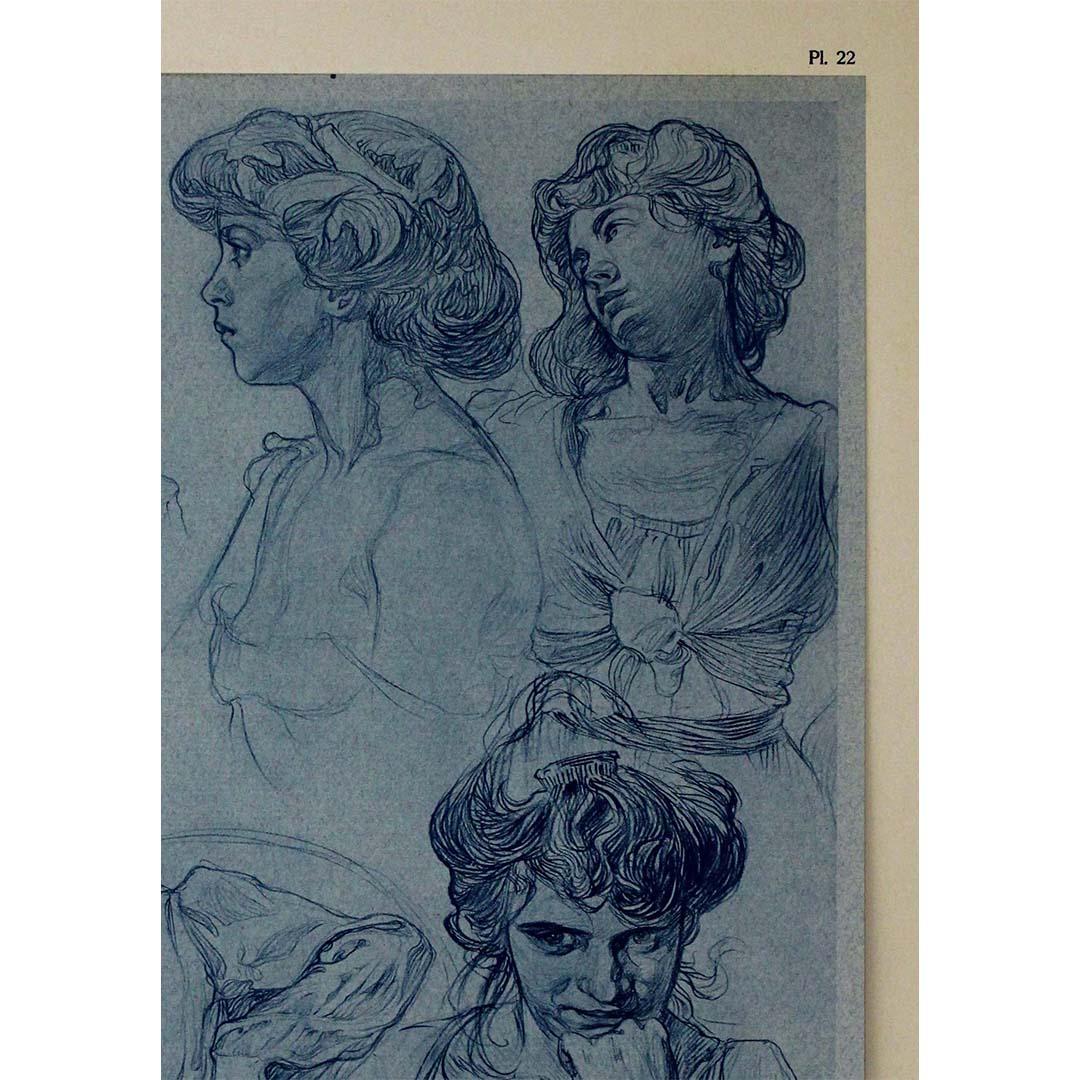 Alphonse Mucha's 1902 Documents décoratifs - Planche 22 For Sale 2