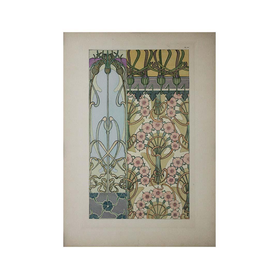 Alphonse Muchas 1902 entstandene Documents décoratifs - Planche 30 im Angebot 3